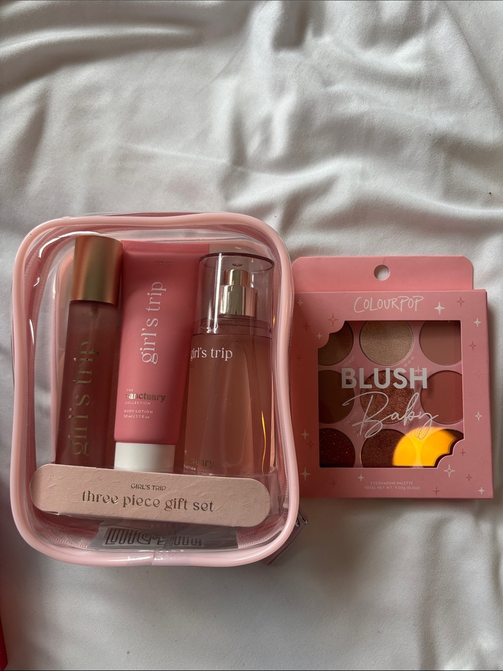 Girl's Trip Pink Three-Piece Gift Set with ColourPop Blush Palette